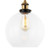 Modern Clear Glass Pendant Light with Antique Brass Base and E27 Bulb for Kitchen Island and Dining Areas Australia