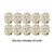 Bulk pack of 10 white 3-pin quick connect single surface sockets for electrical installations in Australia and New Zealand.