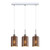 Modern CLA Lighting Espejo 3 Light Rose Gold Cylinder Glass Pendant with a rectangular base for contemporary Australian kitchen interiors.