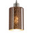 Close-up of a CLA Lighting Espejo Interior Iron and Rose Gold Oblong Glass Pendant Light with Dotted Effect and E27 Base in Australia.