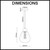 Dimension diagram for Tulip interior wine glass pendant light from CLA Lighting Australia showing 3295mm total height and 200mm shade width.