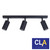 Modern matte black CLA Lighting 3-light adjustable bar spotlight with IP44 rating for indoor or outdoor use in Australia.