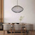 Modern CLA Lighting Golpe Black 600mm Oval Stainless Steel Pendant Light with Champagne Gold Highlights for Contemporary Australian Interior Home Decor