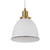 Cerema Interior White Ellipse Pendant Light with Antique Brass Lampholder for Australian Home Decor