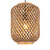 Natural Brown and Black CLA Cesta Interior Cylinder Bamboo Cage Pendant Light for Modern Australian Homes