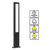 Modern Matte Black Amun LED Rectangular Bollard Light 800mm with Warm White 3000K Illumination for Australian Outdoor Landscapes