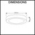 Technical dimension diagram for the CLA Lighting 225mm square surface mounted LED oyster light showing the 18W wattage and slim 40mm height specifications for Australian homes.