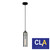 Smoked Glass Pastille Interior Round Top Cylinder Pendant Light with Satin Chrome Highlights for Modern Australian Homes