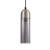 CLA Lighting PASTILLE Smoked Glass Interior Round Top Cylinder Pendant Light with Satin Chrome Highlight for Modern Australian Homes