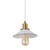 Cerema White Small Coolie Pendant Light with Antique Brass Lampholder and Black Highlights for Australian Interior Home Decor