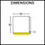 Technical dimensions diagram for the CLA Lighting PDL Series 3W LED square wall mounted pillar light, showing 80mm width, 80mm height, and 13mm projection for Australian outdoor lighting installations.