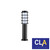 Modern Matte Black Borda 450mm Round Louvred E27 Bollard Light for Australian Outdoor Pathways and Gardens