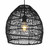 Coup Interior Ellipse Rattan Pendant Light in Matte Black, a coastal boho and eco-friendly ceiling fixture for modern Australian homes.