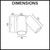 Technical dimension diagram for the CLA SEC series double adjustable LED wall pillar light with Tri-CCT and IP65 rating for Australian outdoor lighting projects.