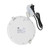 Rear view of a dimmable round white LED downlight featuring a compact driver and wiring for recessed ceiling installation in Australian homes.