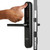 Auslock Slim Series Black Smart Lock with digital keypad for passcode unlock, ideal for modern Australian homes.
