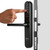 Auslock Slim Series Black Smart Door Lock featuring advanced fingerprint recognition for secure keyless entry in Australian homes.