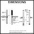 Auslock Slim Series Smart Door Lock dimensions diagram showing 38mm panel width and 280mm height specifications for narrow frame doors in Australia.