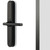 Internal back panel of the Auslock Slim Series Black Smart Lock featuring a battery compartment and lever handle for residential and commercial doors.