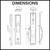 Dimensions diagram for the Auslock A519 Smart Push-Pull Door Lock showing front and back panel measurements for Australian home security.
