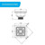 Technical dimensions diagram of Higold 114mm Gunmetal Square Kitchen Sink Drain Waste for Australian kitchen renovations.
