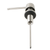 Bottom view of a Swedia Neo brushed stainless steel liquid soap dispenser for kitchen or bathroom sinks, Australia.