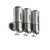 Wall-mounted triple liquid soap dispenser with 1500ml capacity and T-bar levers for modern bathrooms in Australia.