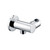 Modern VALE Round Bathroom Hand Shower Holder with Integrated Inlet in Polished Chrome Finish for Australian Luxury Bathrooms.
