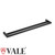 Matte black 750mm double towel rail for modern Australian bathrooms.