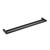 Modern 750mm matte black double towel rail for luxury Australian bathrooms.
