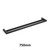 Modern matte black 750mm double towel rail for luxury bathrooms in Australia, crafted from durable 304 stainless steel.