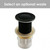Matte Black Pop-Up Basin Waste without Overflow by Moku, premium bathroom sink hardware Australia