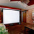 Motorized electric projector screen with radio frequency remote control for home theatre systems in Australia