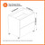 Flat Pack Kitchen 2-Drawer Base Cabinet - 900mm - 16mm Thick - White