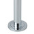 Close-up of the base of a VALE Grande 2-Piece Tall Basin Mixer in polished chrome, ideal for benchtop basins in Australian homes.
