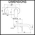 Technical diagram of the Harmonie wall mounted single lever mixer and spout showing installation specifications for Australian bathrooms.
