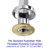 Close-up of the internal plumbing connection of an Aqua Vera Myra floor-standing bath spout in polished chrome for modern Australian bathrooms.