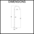 Technical diagram showing dimensions for the Vale Symphony Floor Mounted Bath Spout from Renovator Store Australia.