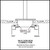 Technical line drawing diagram of a polished chrome floor mounted bath spout installation and box connection for Australian bathroom renovations.