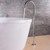 Modern Sleek Chrome Floor Mounted Bath Spout for Freestanding Tubs in Australian Designer Bathrooms
