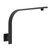 Matte black curved goose neck flat bar shower arm for modern bathroom renovations in Australia.