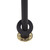 Durable matte black base for floor-mounted bath spout, sturdy bathroom fixture accessory in Australia.