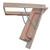 Side view of a durable Ash Hardwood Attic Loft Ladder installed in an Australian home, featuring a space-saving foldable design and sturdy timber steps for safe attic access.