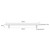 Technical diagram showing the 300mm centre-to-center dimensions for a stainless steel cabinet pull handle from Renovator Store Australia.