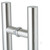 Modern Round Stainless Steel Entrance Door Pull Handle Set, 450mm, Renovator Store Australia