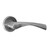 Hansdorf Kaiser solid stainless steel passage door lever handle kit in brushed finish for modern interior doors.