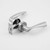 Hansdorf Kaiser solid 304 brushed stainless steel passage door lever handle kit with round rose for Australian homes.