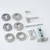 Brushed solid stainless steel door lever handle kit with square rose from Renovator Store, available for delivery across Australia.