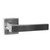Kudos unbranded solid 304 stainless steel internal door lever handle kit with a brushed finish and modern square rose, available at Renovator Store Australia.