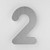 Hansdorf 150mm brushed 304 stainless steel house number 2 for modern Australian home address signage.